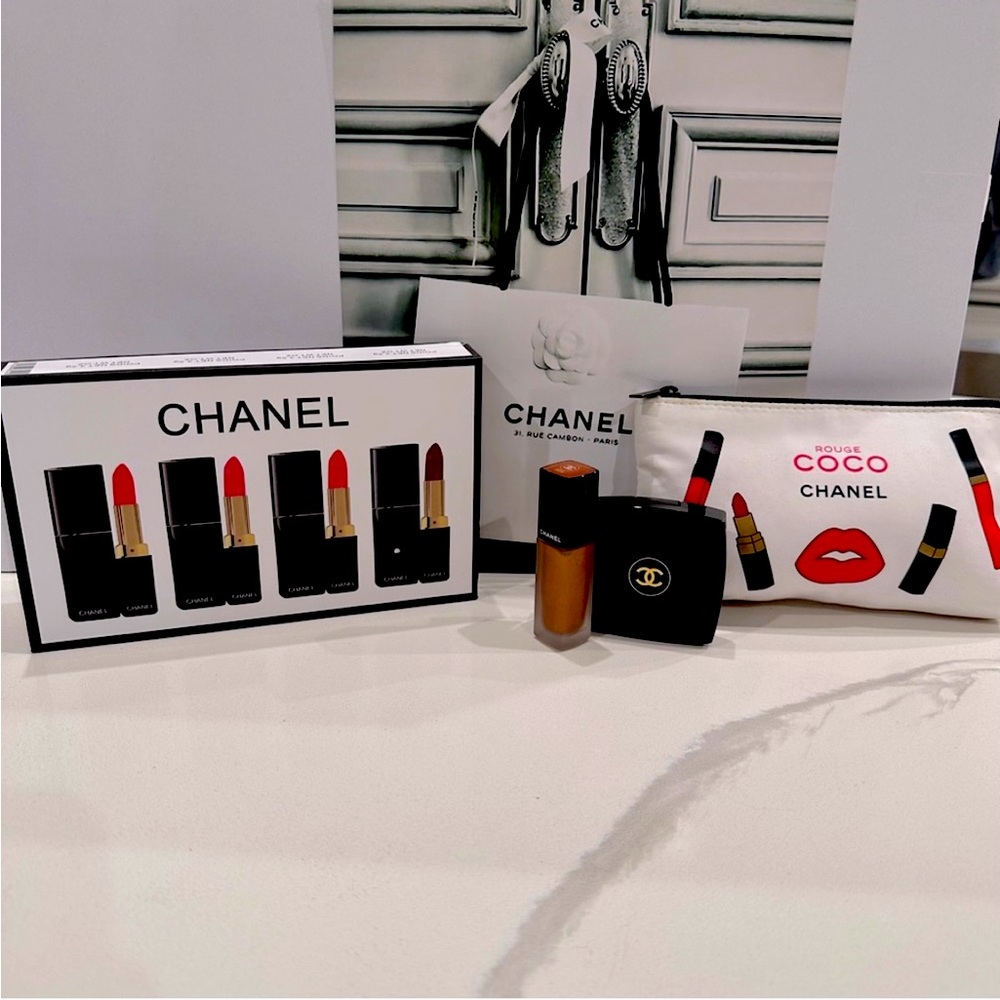 Chanel Beauty Bundle With Pouch, Cosmetics,